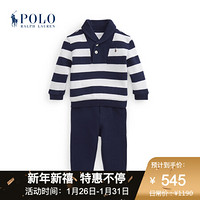 Ralph Lauren/拉夫劳伦男婴 2020年秋季起绒布上衣和慢跑裤套装34097 410-海军蓝 3M