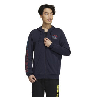 阿迪达斯 ADIDAS NEO 男子 运动休闲系列 M FAV SS ZIP HD 运动 夹克/风衣 GM2330 2XL码