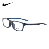 NIKE 耐克 中性款蓝色镜框蓝色镜腿全框光学眼镜架眼镜框 7265AF 401 53MM