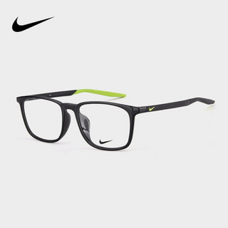 NIKE 耐克 中性款黑色镜框黑色镜腿全框光学眼镜架眼镜框 7263AF 007 56MM