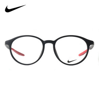 NIKE 耐克 中性款黑色镜框黑色镜腿全框光学眼镜架眼镜框 7264AF 006 51MM