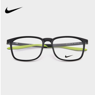 NIKE 耐克 中性款黑色镜框黑色镜腿全框光学眼镜架眼镜框 7263AF 007 56MM