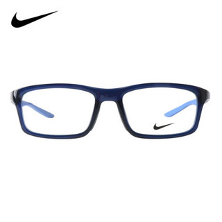 NIKE 耐克 中性款蓝色镜框蓝色镜腿全框光学眼镜架眼镜框 7265AF 401 53MM