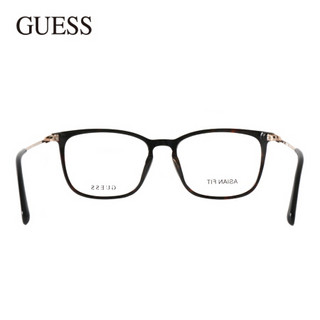 GUESS 机时 中性款玳瑁色镜框金色镜腿板材全框光学眼镜架眼镜框 GU1992-D 052 56MM