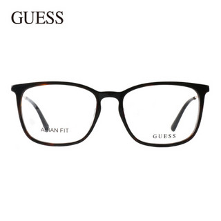 GUESS 机时 中性款玳瑁色镜框金色镜腿板材全框光学眼镜架眼镜框 GU1992-D 052 56MM