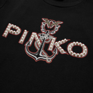 PINKO 奢侈品 女装飞鸟标志印花T恤上衣 1G15BUY6EV Z99