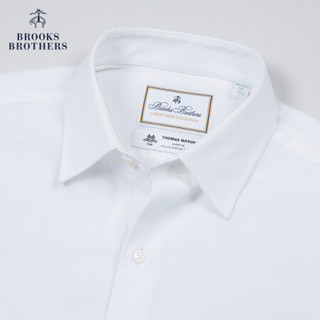 Brooks Brothers/布克兄弟男士埃及棉奢品修身衬衫商务通勤 B123-白色654 16/34