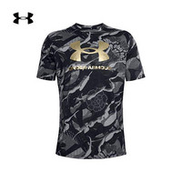 安德玛官方UA 新春系列男子运动训练短袖T恤Under Armour1357175 黑色001 XL