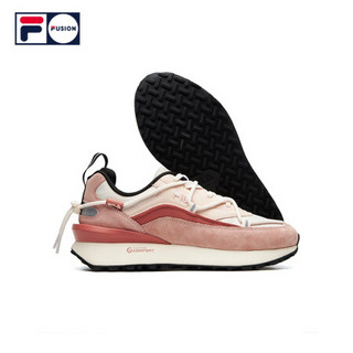 FILA FUSION  斐乐JOGGER DX老爹鞋2021春季潮女复古跑鞋 桃粉/老玫瑰-BM 37.5