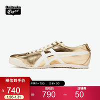 Onitsuka Tiger鬼塚虎休闲运动鞋MEXICO 66 男鞋 情侣款 THL7C2-9401 金色/白色 38