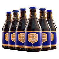 Trappist联盟酒款：CHIMAY 智美 蓝帽 修道院四料啤酒 330ml*6瓶