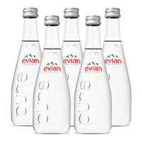 百亿补贴： Evian 依云 天然弱碱性矿泉水 玻璃瓶 330ml*5
