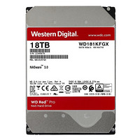 Western Digital 西部数据 红盘Pro系列 3.5英寸 NAS硬盘 18TB（CMR、7200rpm、512MB）WD181KFGX