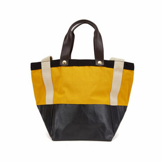 薇薇安·威斯特伍德 Vivienne Westwood 黄色黑色拼色大容量手提包 42010045-11415-ETE401