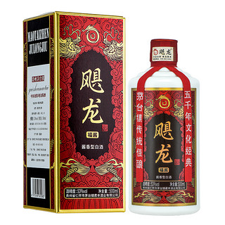 飓龙 福酱 53%vol 酱香型白酒 500ml*6瓶 整箱装