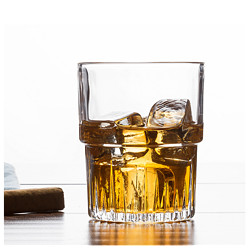 Duralex 多莱斯 钢化玻璃威士忌堆叠酒杯 4只