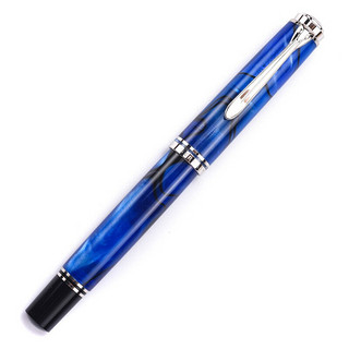 Pelikan 百利金 钢笔 M805 蓝杆白夹 M尖 单支装