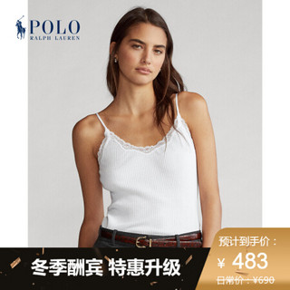 Ralph Lauren/拉夫劳伦女装 2020年秋季蕾丝饰边网眼背心21830 100-白色 S