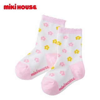 MIKIHOUSE 2020新款婴幼儿童男女中筒袜子3双套装14-9643-821 粉色 15CM-17CM