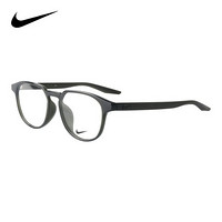 NIKE 耐克 中性款黑色镜框黑色标志椭圆形框全框光学眼镜架眼镜框 NIKE 7266AF-309