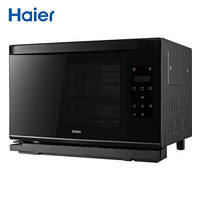 Haier 海尔 蒸汽烤箱 智能电蒸箱电烤箱 家用大容量28L蒸烤一体机 黑色 KZ-E7U1