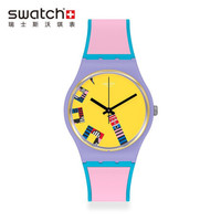 斯沃琪(Swatch)瑞士手表 原创系列 艺术家特别款关键行动趣味活力石英男女手表GZ342