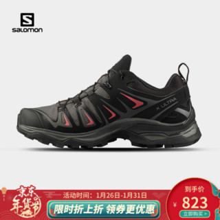 萨洛蒙（Salomon）女款 户外运动稳定防水透气徒步鞋 X ULTRA 3 GTX 磁铁灰 398685 UK4(36 2/3)