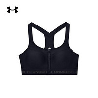 安德玛官方UA Armour女子拉链运动内衣—高强度Under Armour1355110 黑色001 36D