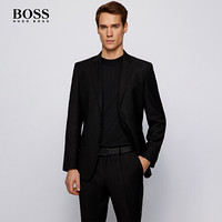 HUGO BOSS 雨果博斯2021春夏新款压花纹路牛皮时尚金属扣男士腰带 001-黑色 110