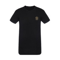 范思哲 VERSACE 奢侈品 男士棉氨纶圆领短袖T恤 黑色 AUU01005 A232741 A1008 6码/XL码