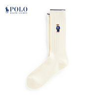 Ralph Lauren/拉夫劳伦男配 2020年冬季Polo小熊罗纹水手袜51047 100-白色 ONE