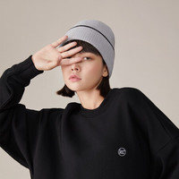 蕉下 Beneunder 帽子女渔夫帽双面针织帽遮阳帽保暖秋户外百搭女登山帽 薄墨色-黑色 均码