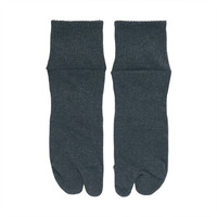 無印良品 MUJI 無印良品  男式 合脚直角 日式短布袜 炭灰色 25-27cm