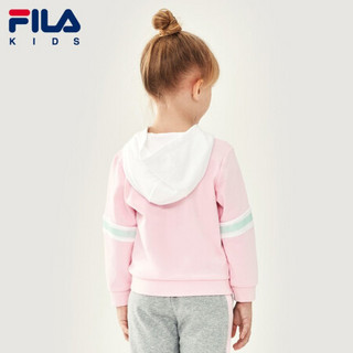 FILA KIDS 斐乐儿童套头卫衣小童女童2021年春季新款时尚针织卫衣 静谧粉-LP 105