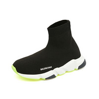 巴黎世家（BALENCIAGA）男童黑色混纺运动袜子鞋 597425 W1704 1016 31-32