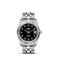 瑞士进口腕表帝舵(TUDOR)-王子系列日历型 m74034-0006 黑色10钻 自动机械男表 m74034-0006