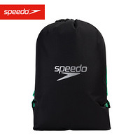 SPEEDO 速比涛 耐水透气 便携轻盈 训练运动男女通用收纳包 运动泳包 5升 黑色/绿色809063D712 均码