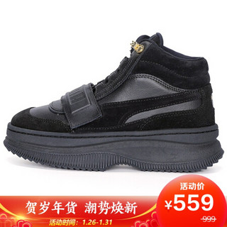 PUMA 彪马 女子 黑标 Deva Boot Suede Wn's 运动 休闲鞋 374757 02 黑色 36码 UK3.5码