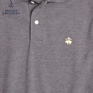 Brooks Brothers/布克兄弟男士Supima棉短袖Polo衫1000029185 0006-木炭色 L