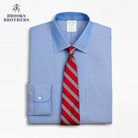 Brooks Brothers/布克兄弟男士细点牛津纺免烫修身衬衫商务通勤 4003-蓝色 14/H/3