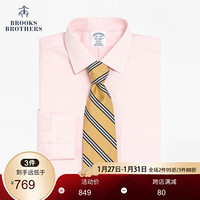 Brooks Brothers/布克兄弟男士牛津纺Supima棉免烫衬衫1000005640 6006-粉色 17/33