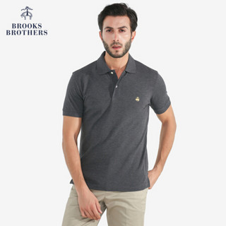 Brooks Brothers/布克兄弟男士Supima棉短袖Polo衫1000029185 0006-木炭色 L