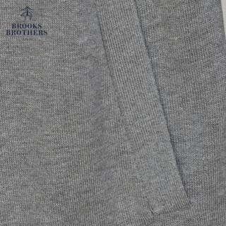 Brooks Brothers/布克兄弟男士秋冬新品棉桑蚕丝混纺纯色卫衣休闲 0007-灰色 S