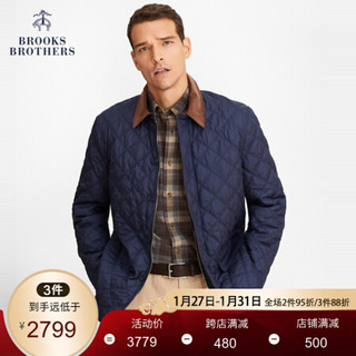 Brooks Brothers/布克兄弟男士19秋新品钻石纹保暖翻领外套 4004-藏青色 M