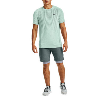 安德玛官方UA Seamless男子运动短袖T恤Under Armour1351450 蓝色403 XL