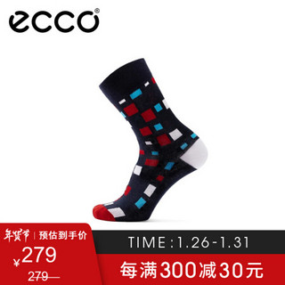 ECCO爱步中筒袜冬季运动袜男女通用袜子舒适保暖 9085256 彩色908525690829/4244