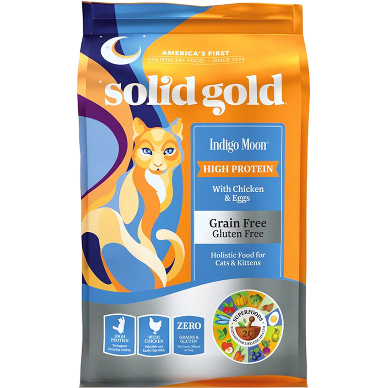 solidgold素力高无谷鸡肉配方金装猫粮12磅