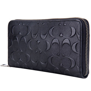 coach 蔻驰 男士皮质长款钱包 f58113 blk 黑色