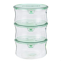 日本iwaki怡万家耐热玻璃保鲜盒微波加热碗冰箱收纳圆形便当饭盒