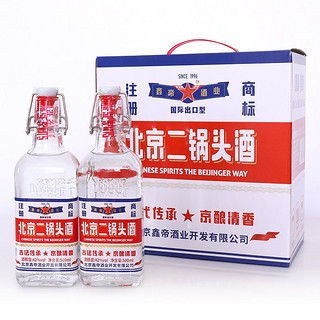 鑫帝 北京二锅头酒 42%vol 清香型白酒 500ml*6瓶 礼盒装